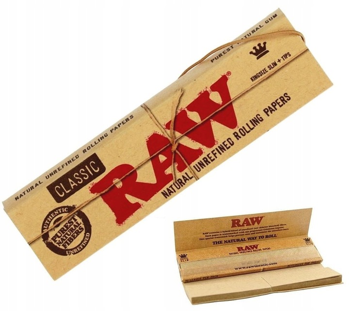 Bibułki RAW Classic King Size Slim 110 mm z kartonikowymi filterkami