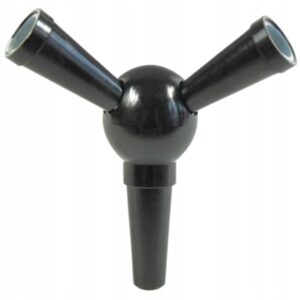 Aluminiowy adapter do shishy na dwa węże w losowym kolorze