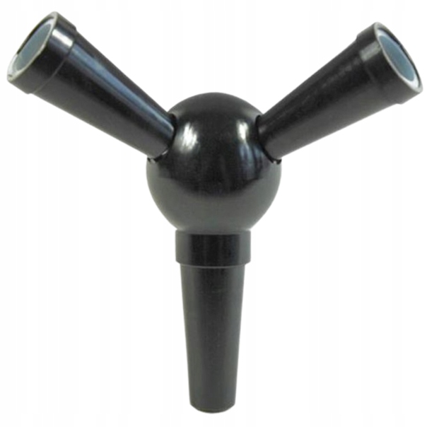 Aluminiowy adapter do shishy na dwa węże w losowym kolorze