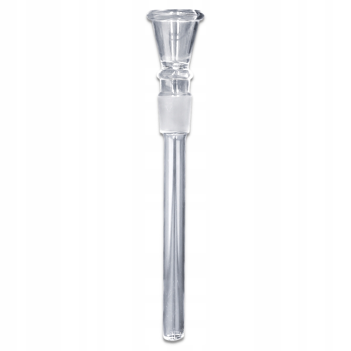 Szklane chillum do bonga o długości całkowitej 19 cm i średnicy 18 mm
