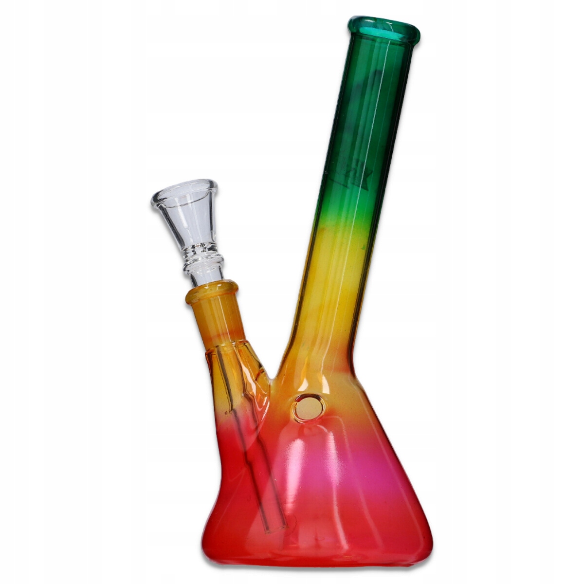 Szklane bongo Chillout 20 cm ze sprzęgłem i zestawem sitek