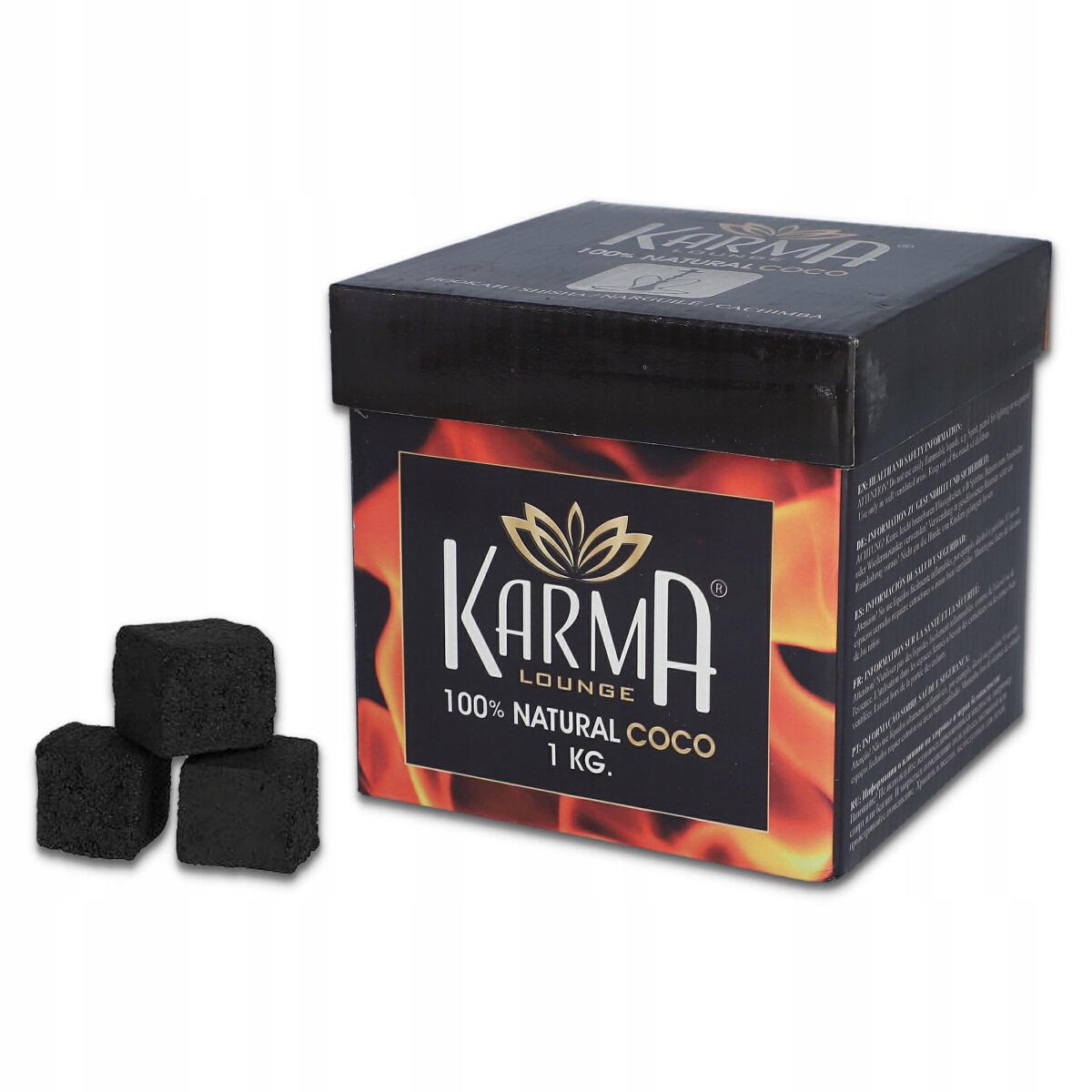Naturalny węgiel kokosowy do shishy 1 kg 64 kostki 26 mm