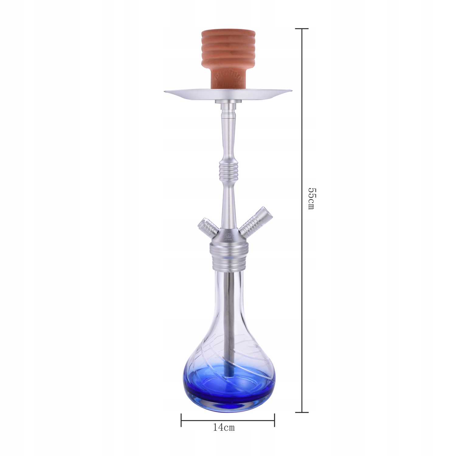 Shisha Al Malik Oulmes 55 cm z grubym szklanym dzbanem