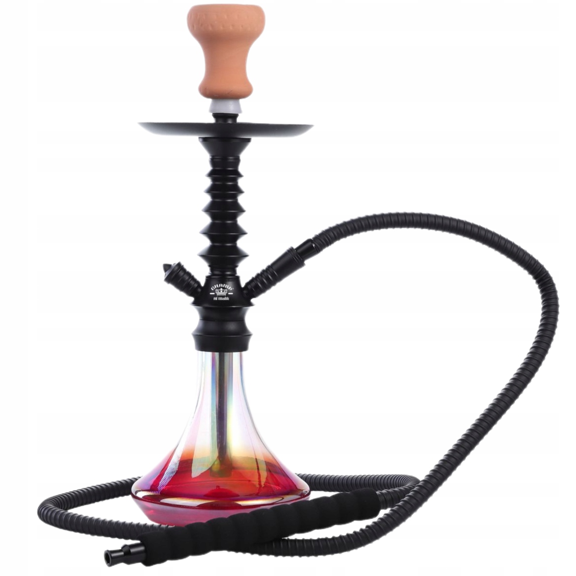 Shisha Al Malik Tiznit 45 cm z czerwono-przezroczystym dzbanem