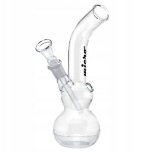 Szklane bongo Micro Amsterdam 22 cm bezbarwne ze sprzęgłem