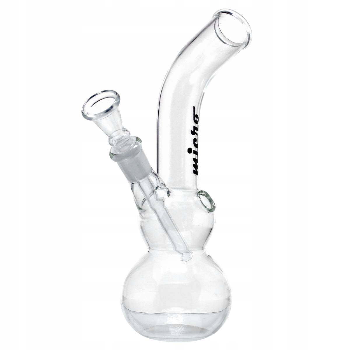 Szklane bongo Micro Amsterdam 22 cm bezbarwne ze sprzęgłem