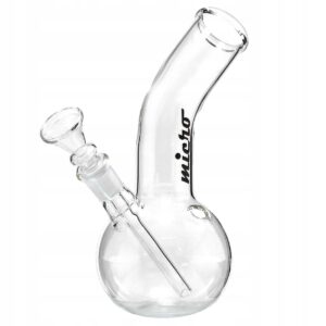 Szklane bongo Micro Amsterdam Classic 18 cm ze sprzęgłem i zakrzywionym ustnikiem