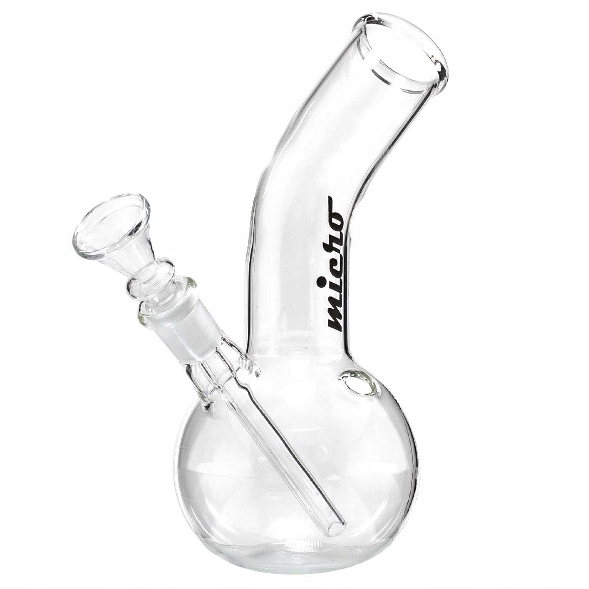 Szklane bongo Micro Amsterdam Classic 18 cm ze sprzęgłem i zakrzywionym ustnikiem