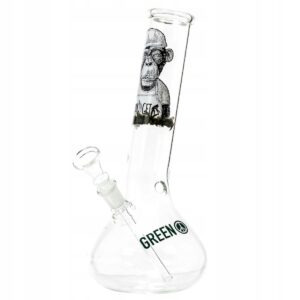 Szklane bongo Amsterdam Greenline 25 cm ze sprzęgłem i cybuchem 14,5 mm
