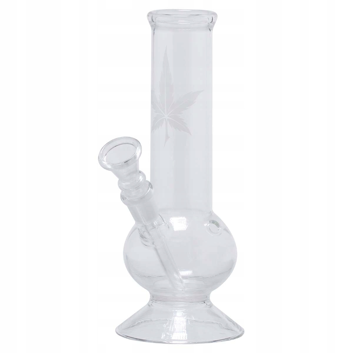 Szklane bongo Amsterdam Sand Leaf 21 cm ze sprzęgłem i wyjmowanym chillum