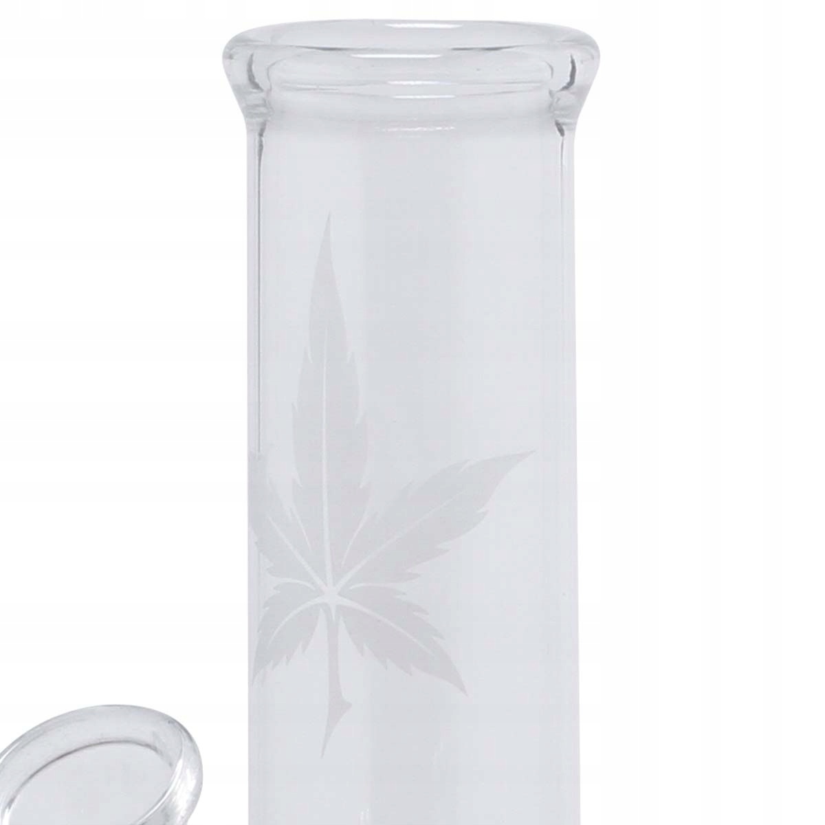 Szklane bongo Amsterdam Sand Leaf 21 cm ze sprzęgłem i wyjmowanym chillum