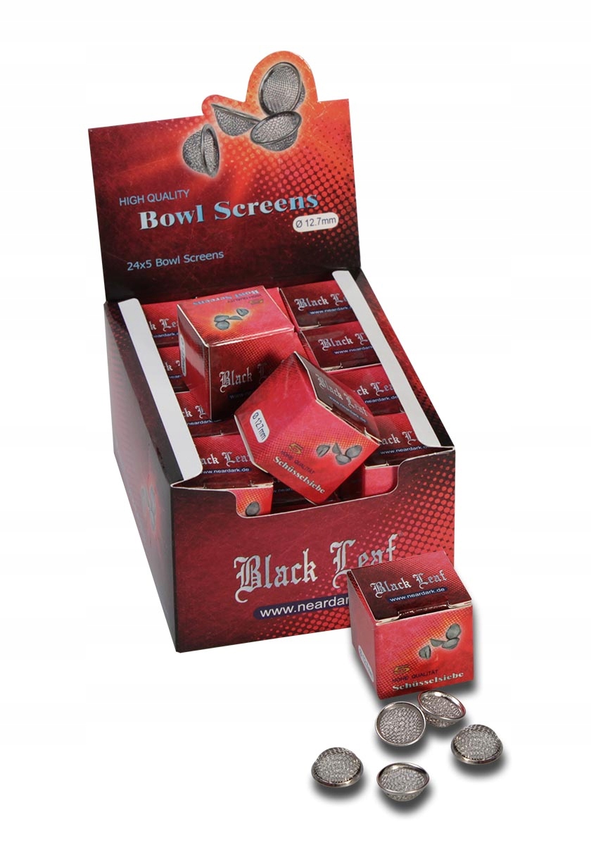 Metalowe sitka koszyczkowe Black Leaf 12,7 mm zestaw 5 sztuk