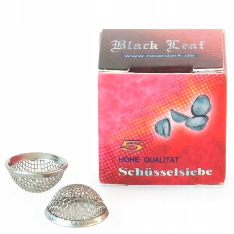 Metalowe sitka koszyczkowe Black Leaf 12,7 mm zestaw 5 sztuk