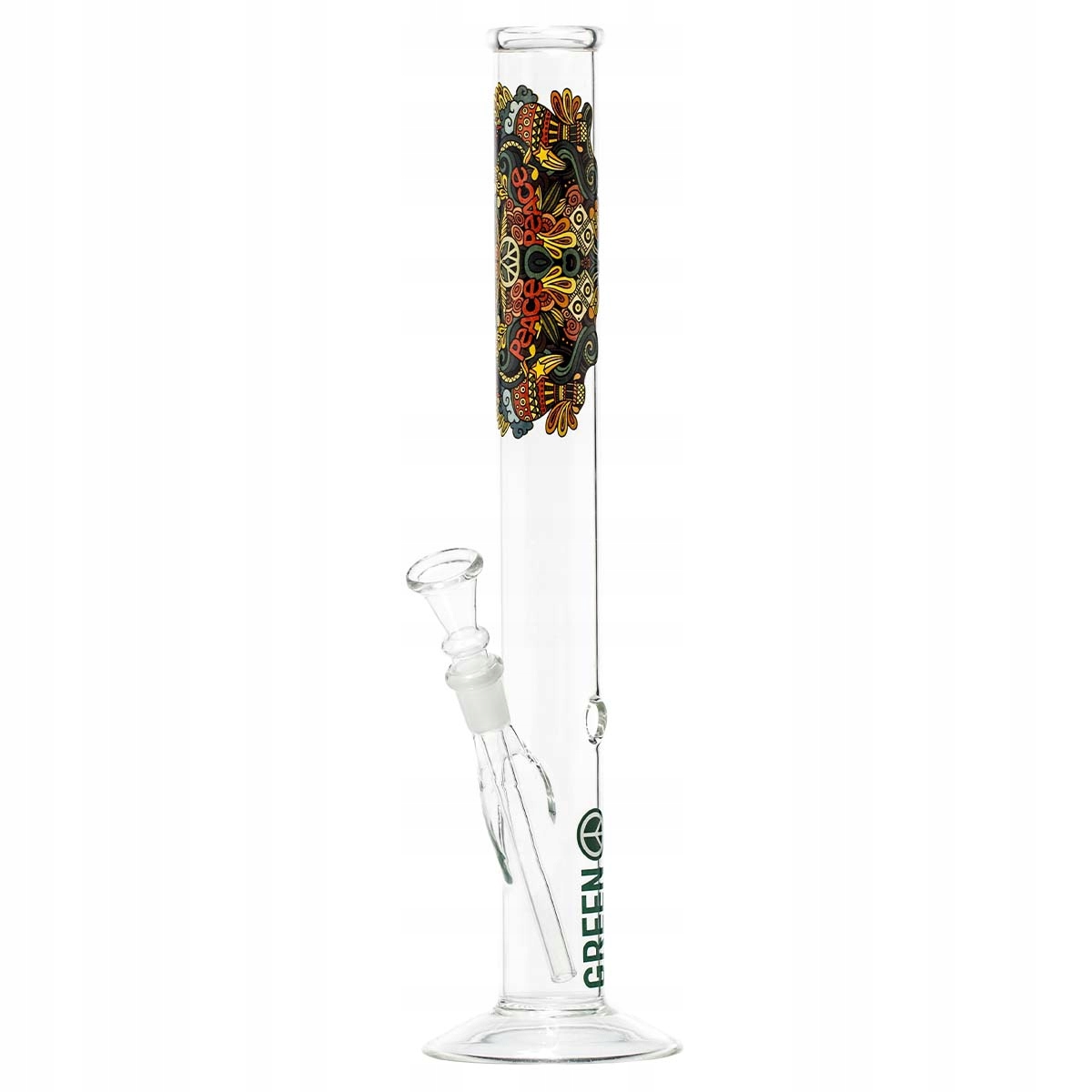 Szklane bongo Amsterdam Greenline 35 cm ze sprzęgłem i szlifem 14,5 mm