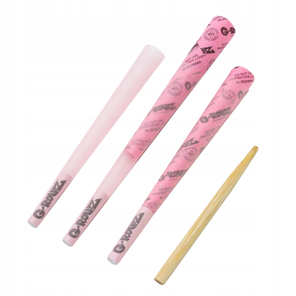 Gotowe bibułki G-Rollz Cones Panda Gunnin Pink King Size 3 sztuki