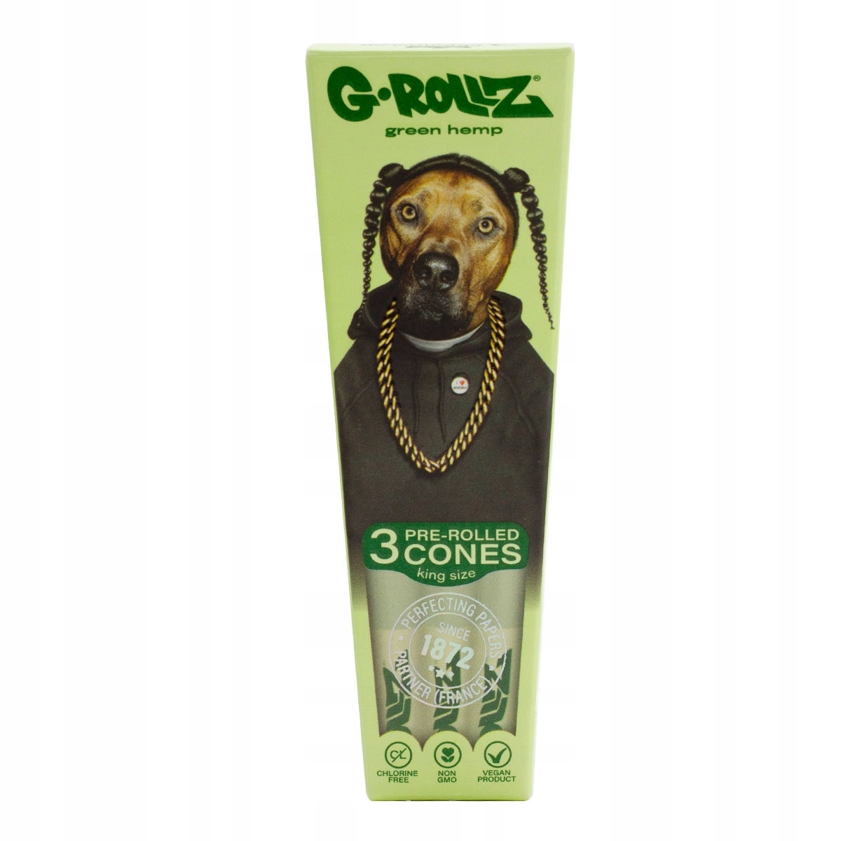 Gotowe bibułki G-Rollz Cones Organic Pets Rock King Size 3 sztuki