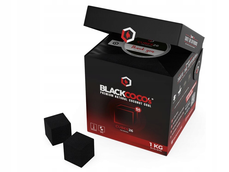 Węgielki kokosowe do shishy BlackCoco’s 26 mm opakowanie 1 kg