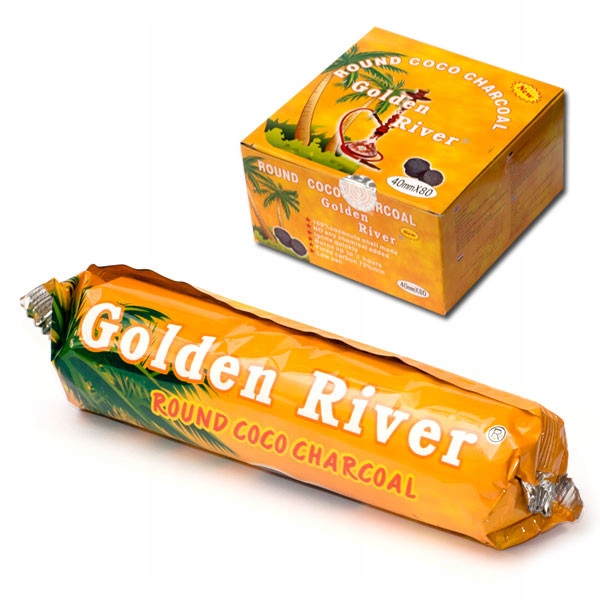Węgielki kokosowe Golden River do shishy 40 mm opakowanie 10 sztuk