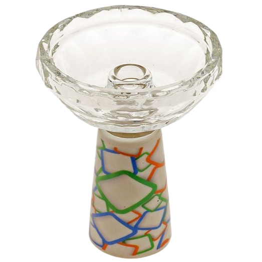 Duży ceramiczno-szklany cybuch do shishy o wysokości 11 cm