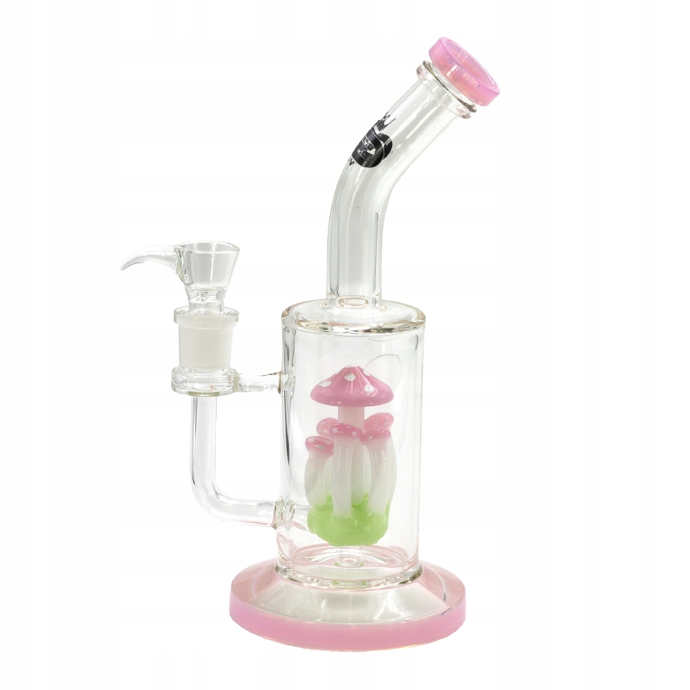 Bongo Grace Glass 27 cm z różowym perkolatorem w kształcie grzybka