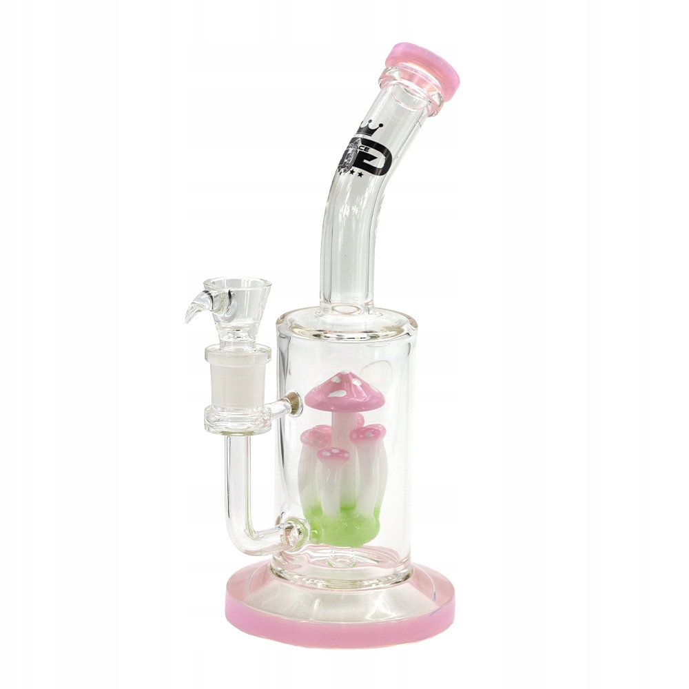 Bongo Grace Glass 27 cm z różowym perkolatorem w kształcie grzybka