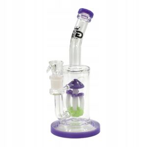 Bongo Grace Glass 27 cm z fioletowym perkolatorem w kształcie grzybka