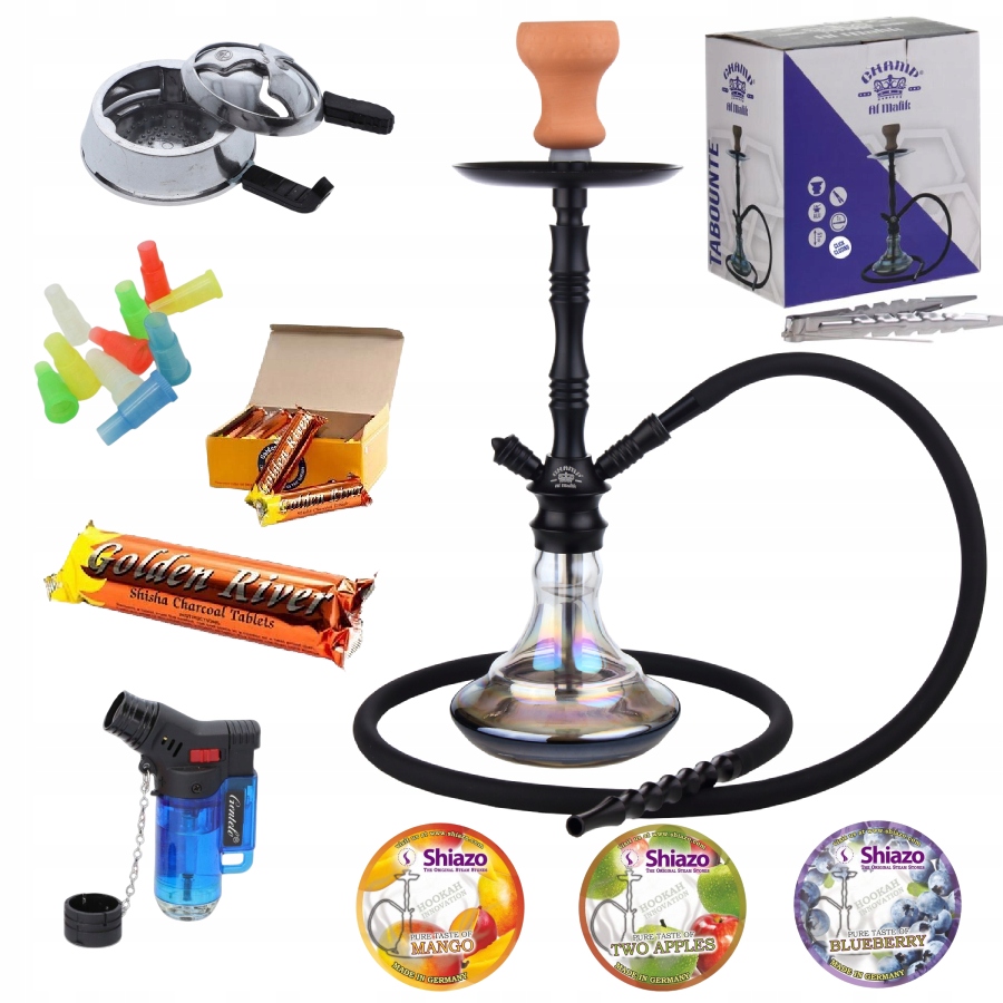 Shisha Al Malik Tabounte 50 cm Rainbow z akcesoriami w zestawie