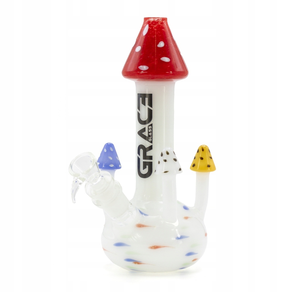 Szklane bongo Grace Glass Magic Mushrooms 24,5 cm z motywem grzybków