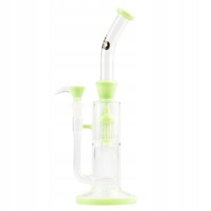 Jasnozielone bongo Grace Glass Green Barrel 33 cm z perkolatorem honeycomb