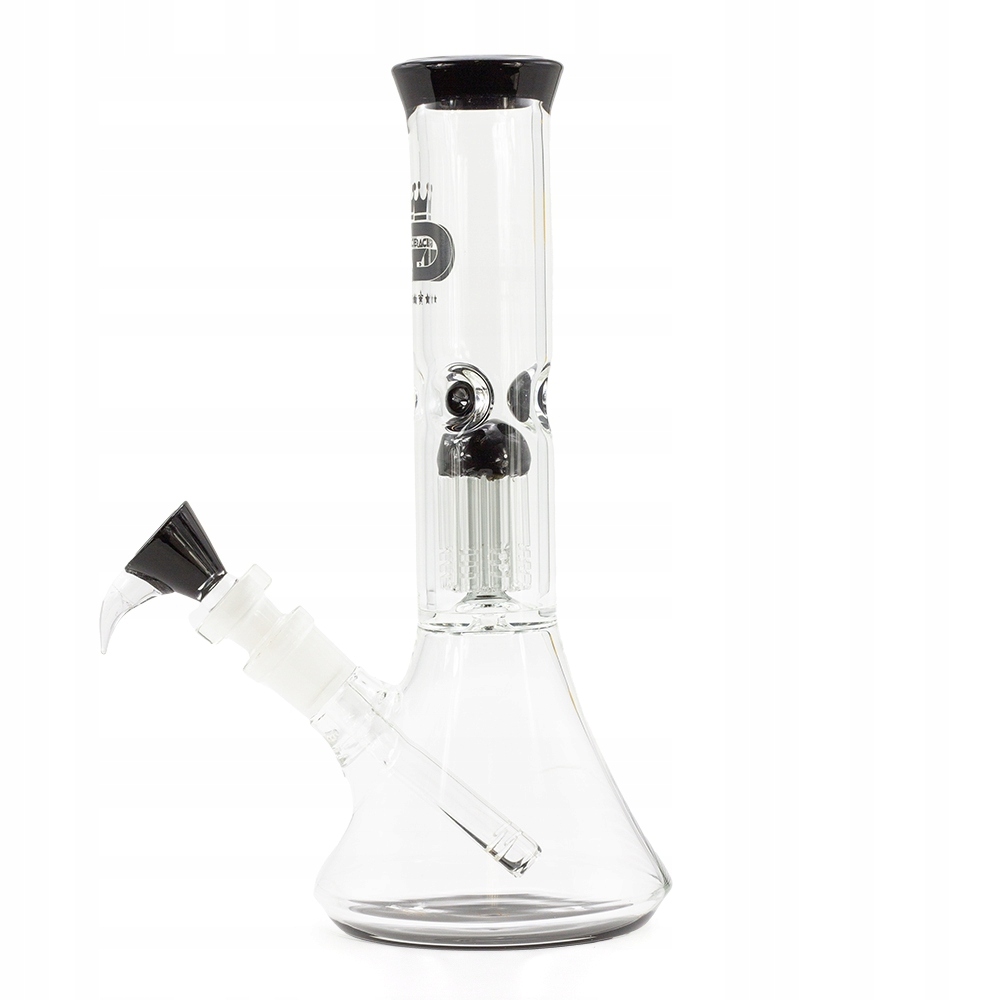Czarne bongo Grace Glass 27,5 cm z perkolatorem Tree-Arm