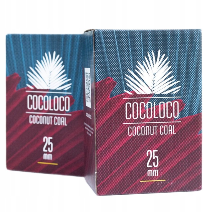 Węgiel kokosowy Cocoloco 1 kg do shishy 72 kostki 25 mm