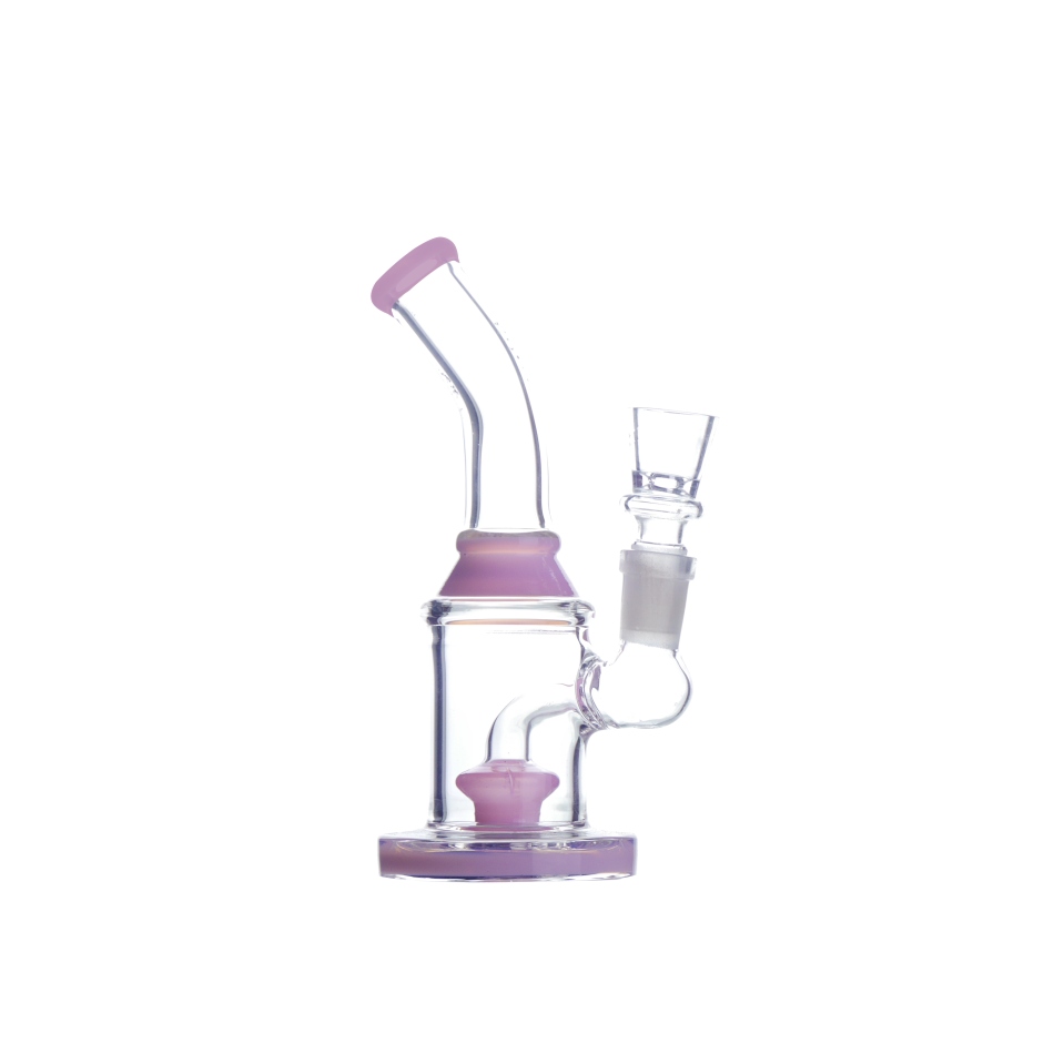 Różowe szklane bongo 16 cm z dyfuzorem i szlifem 14,5 mm