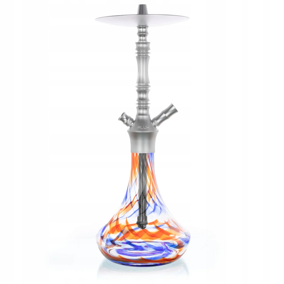 Shisha Aladin Alux M2.1 58 cm niebiesko-pomarańczowa ze szklanym dzbanem