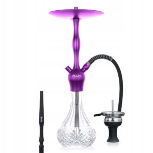 Shisha Aladin Alux Admiral 50 cm fioletowa ze szklanym dzbanem