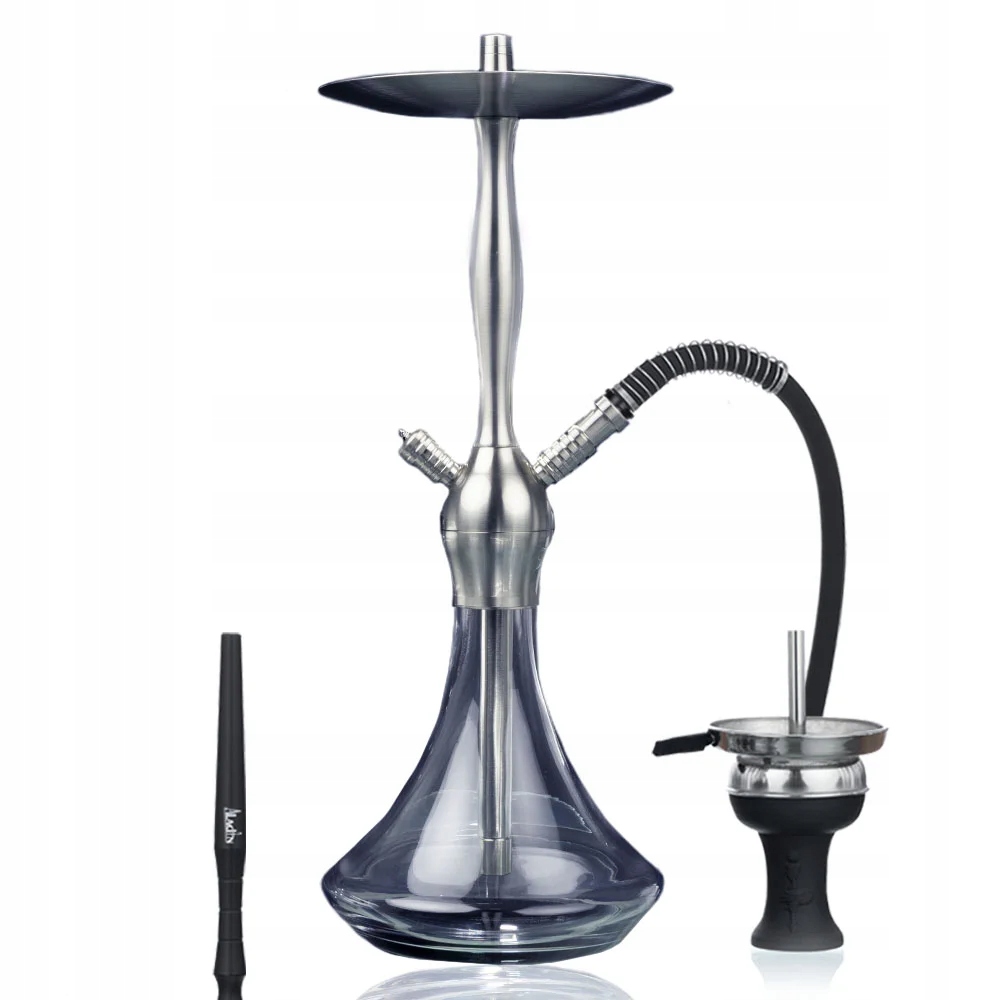 Shisha Aladin Alux Captain 56 cm shiny black z walizką z rączką