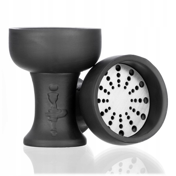 Shisha Aladin Alux Captain 56 cm shiny black z walizką z rączką