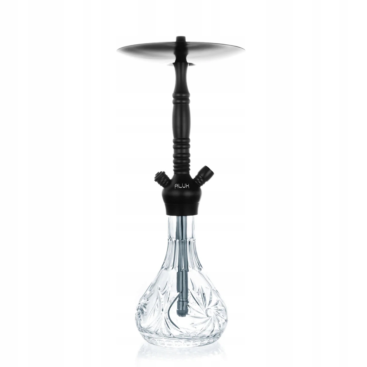 Shisha Aladin Alux M5 55 cm czarna ze szklanym dzbanem i walizką