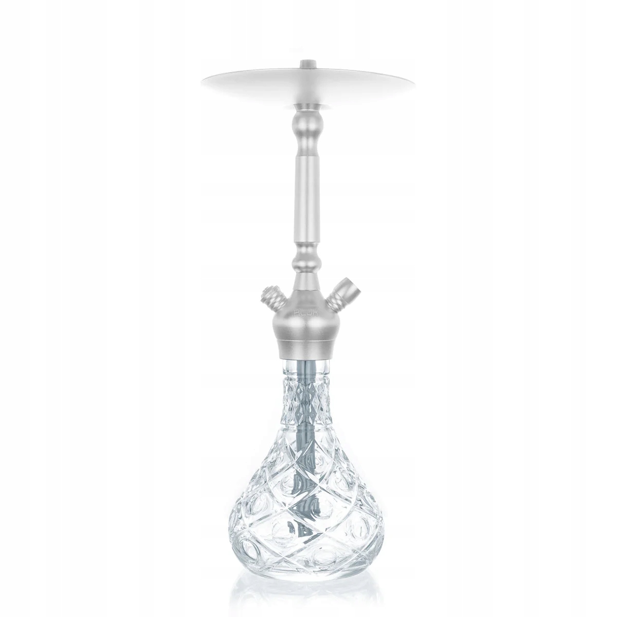 Shisha Aladin Alux M5 55 cm srebrna ze szklanym dzbanem i walizką