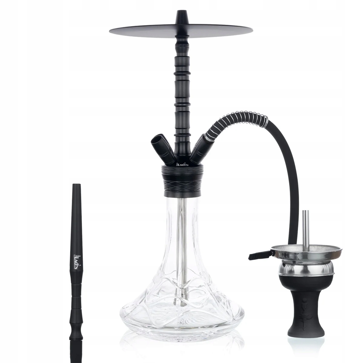 Shisha Aladin Alux 7 Black 53 cm z adapterami na 4 węże