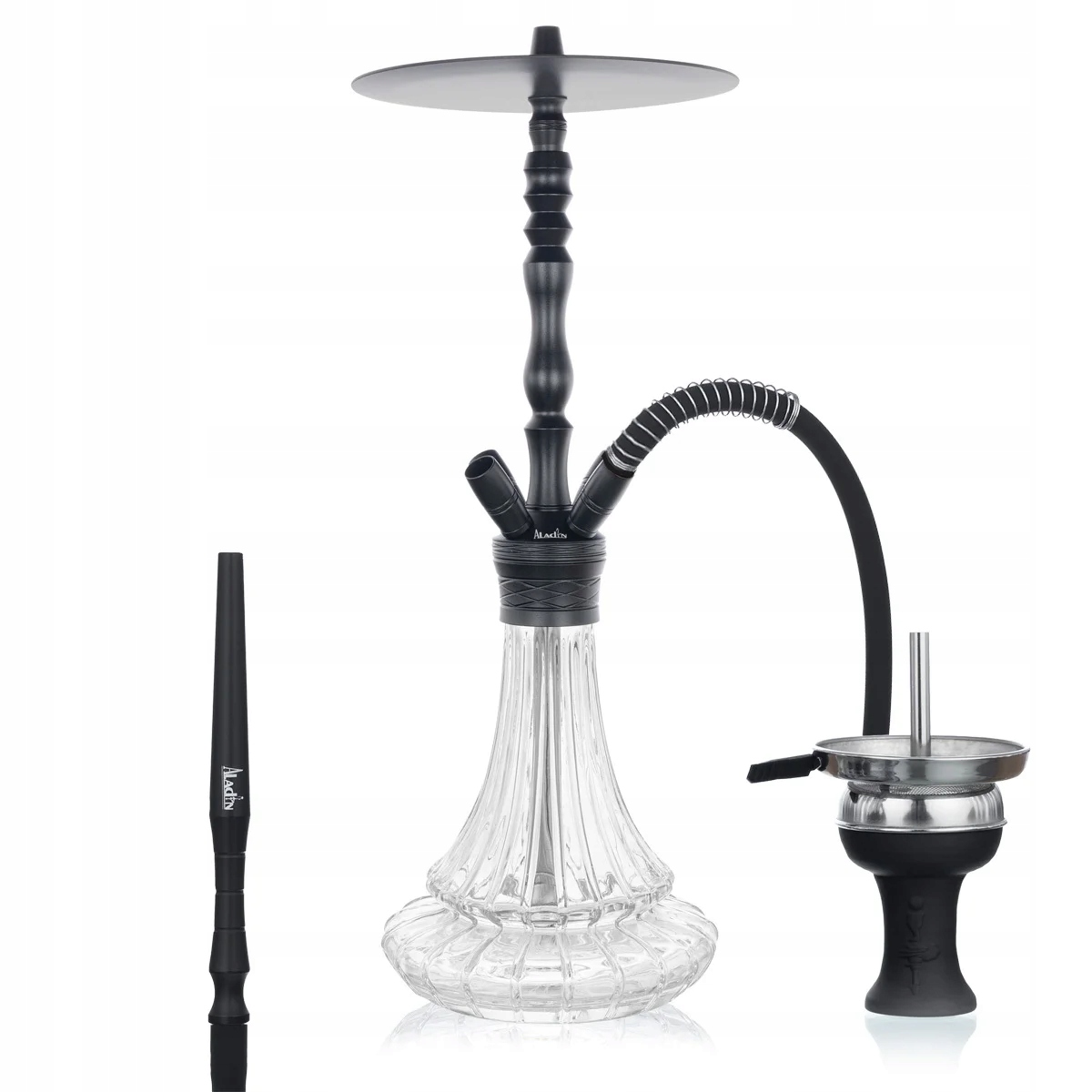 Shisha Aladin Alux 8 Black 64 cm z adapterami na 4 węże