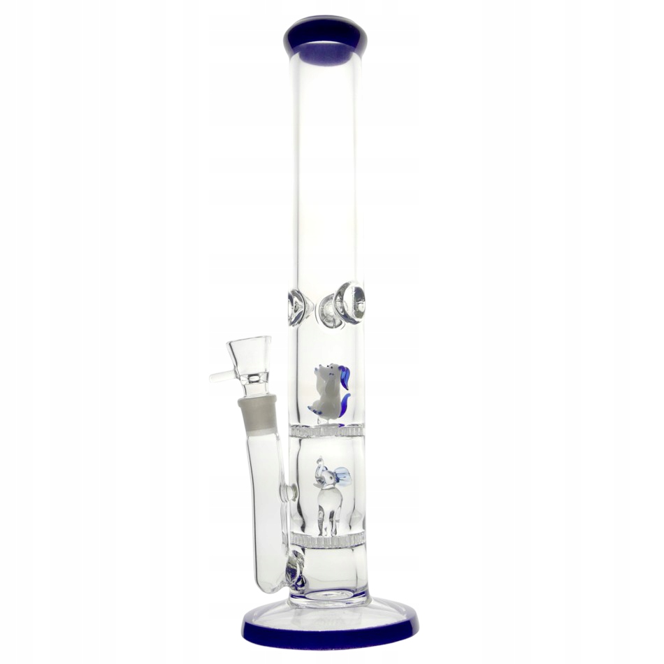 Duże bongo Heavy Glass Honeycomb 40 cm z dwoma perkolatorami i systemem Ice