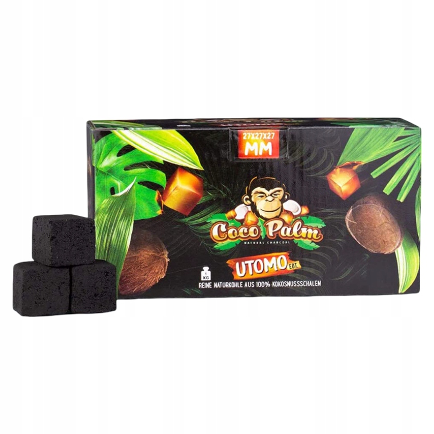 Węgiel kokosowy do shishy Coco Palm XL C27 1,25 kg kostki 27 mm