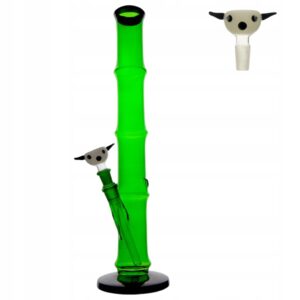 Szklane bongo Bamboo Panda 44 cm ze sprzęgłem i cybuchem w kształcie pandy