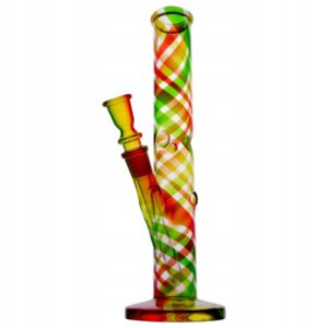 Kolorowe bongo lodowe szklane 30 cm ze sprzęgłem i szlifem 18,8 mm