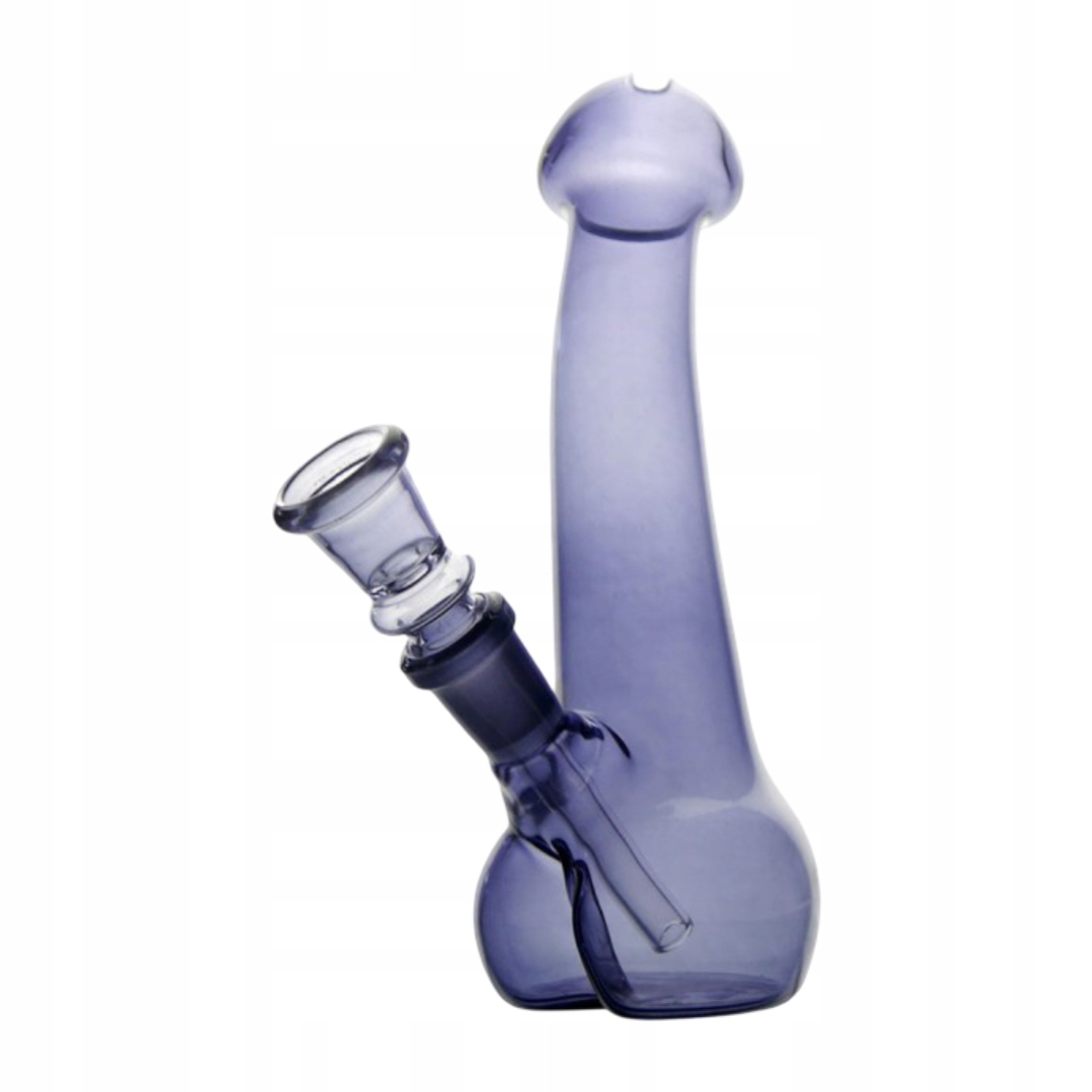 Szklane bongo w kształcie penisa 16 cm ze szlifem 14,5 mm