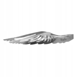 Srebrne stalowe szczypce do shishy Aladin Wings 23 cm