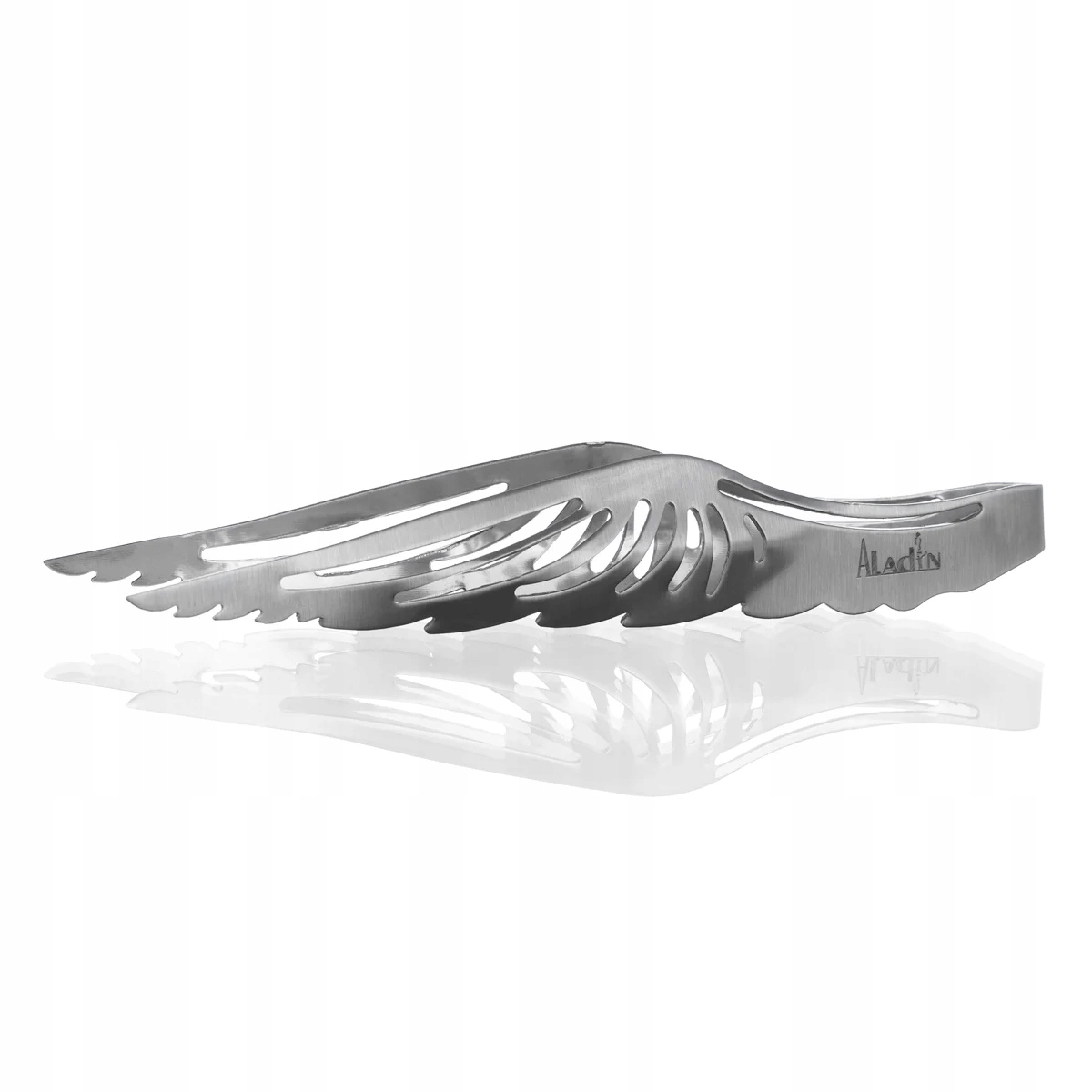Srebrne stalowe szczypce do shishy Aladin Wings 23 cm
