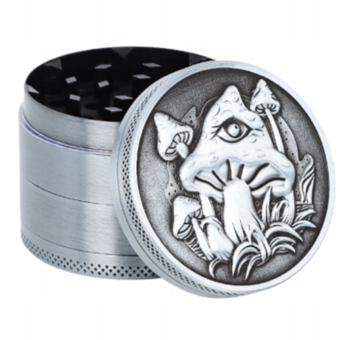 Metalowy grinder 5 cm czteroczęściowy z sitkiem