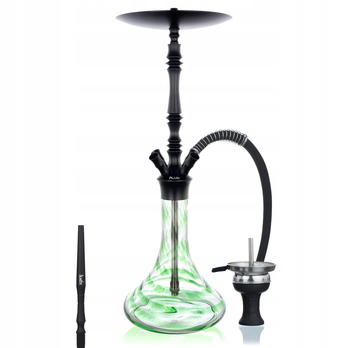 Shisha Aladin Alux M4.1 Green 65 cm z adapterami na 4 węże