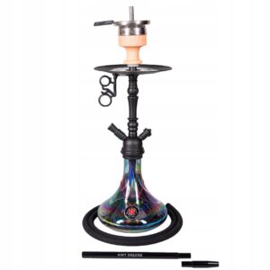 Shisha AMY Deluxe Middle Globe R 60 cm Rainbow z mosiężną kolumną